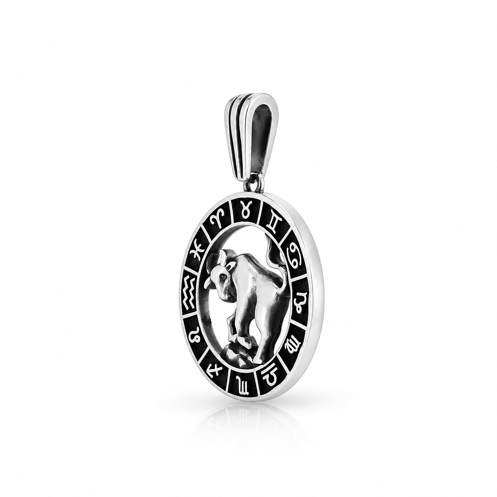 Taurus Zodiac SilverRakhi Pendant