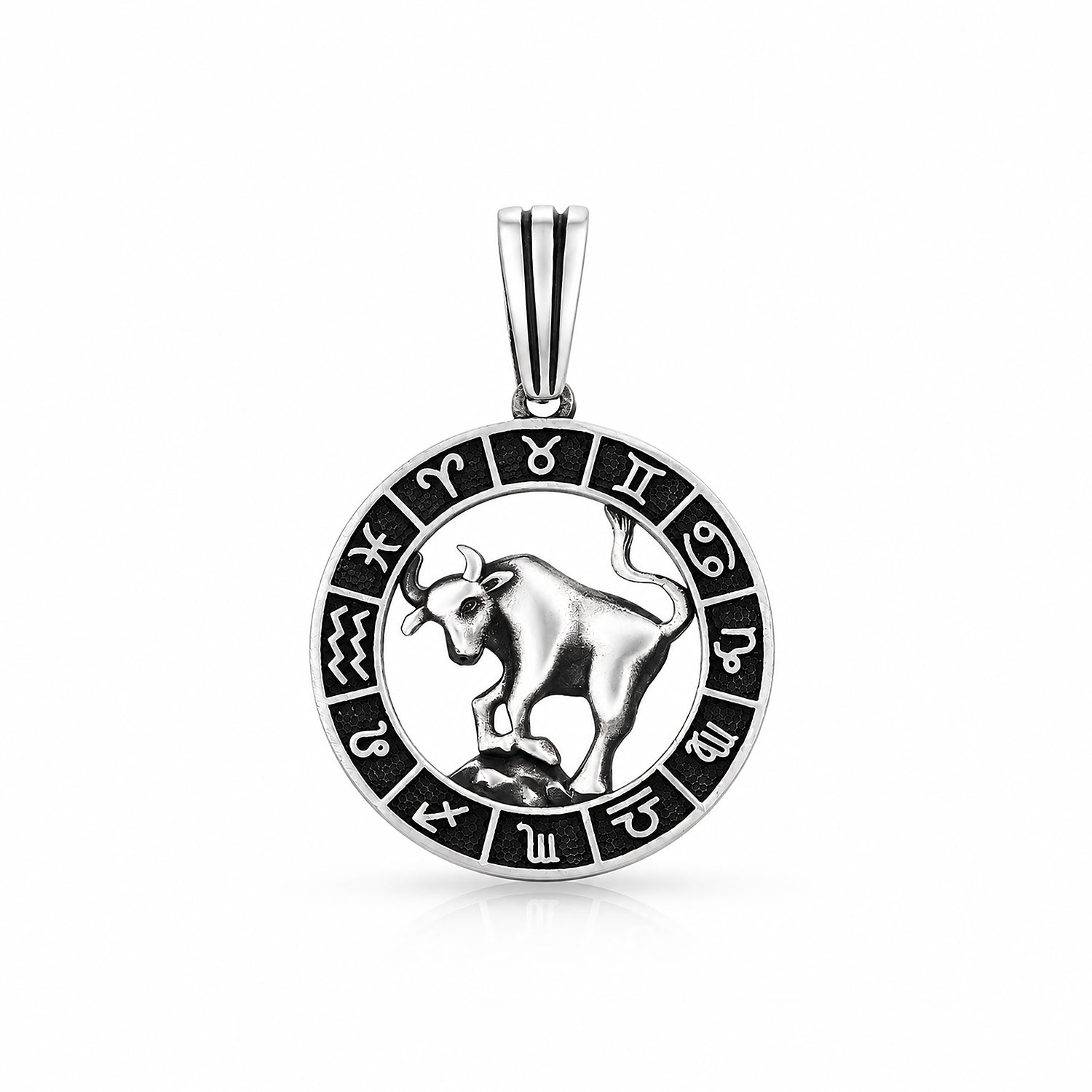 Taurus Zodiac SilverRakhi Pendant