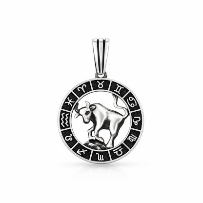 Taurus Zodiac SilverRakhi Pendant