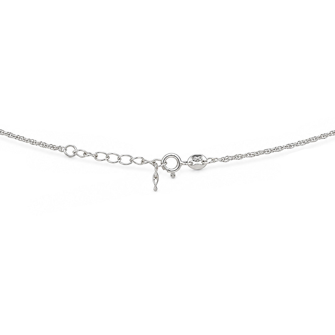 Teardrop Solitaire Sterling Silver Chain