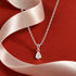 Teardrop Solitaire Sterling Silver Chain