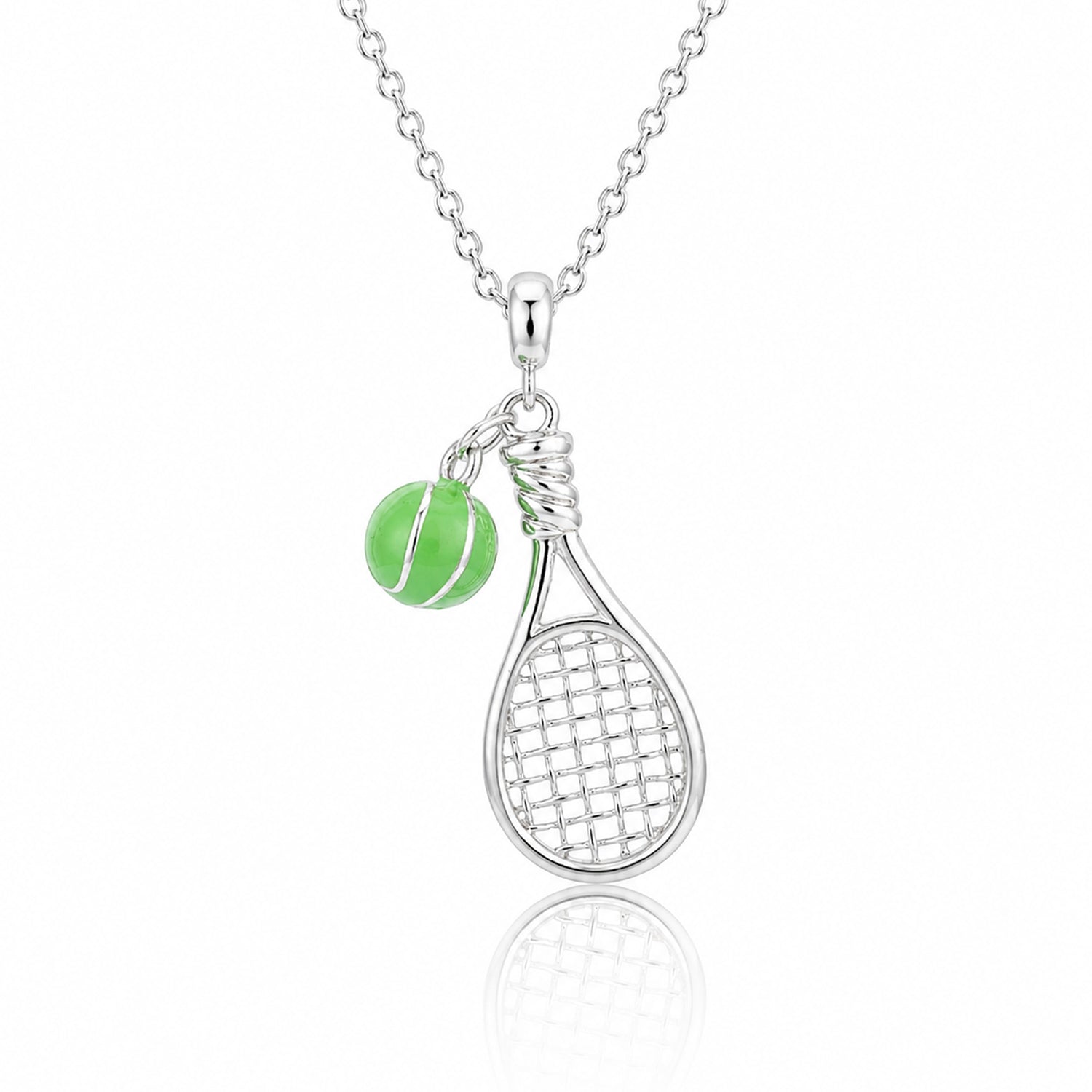 Tennis Racket Charm 925 Sterling Silver Pendant