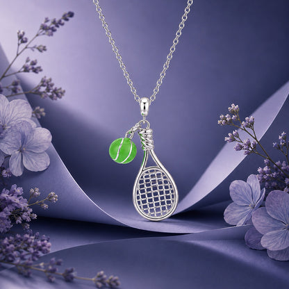 Tennis Racket Charm 925 Sterling Silver Pendant