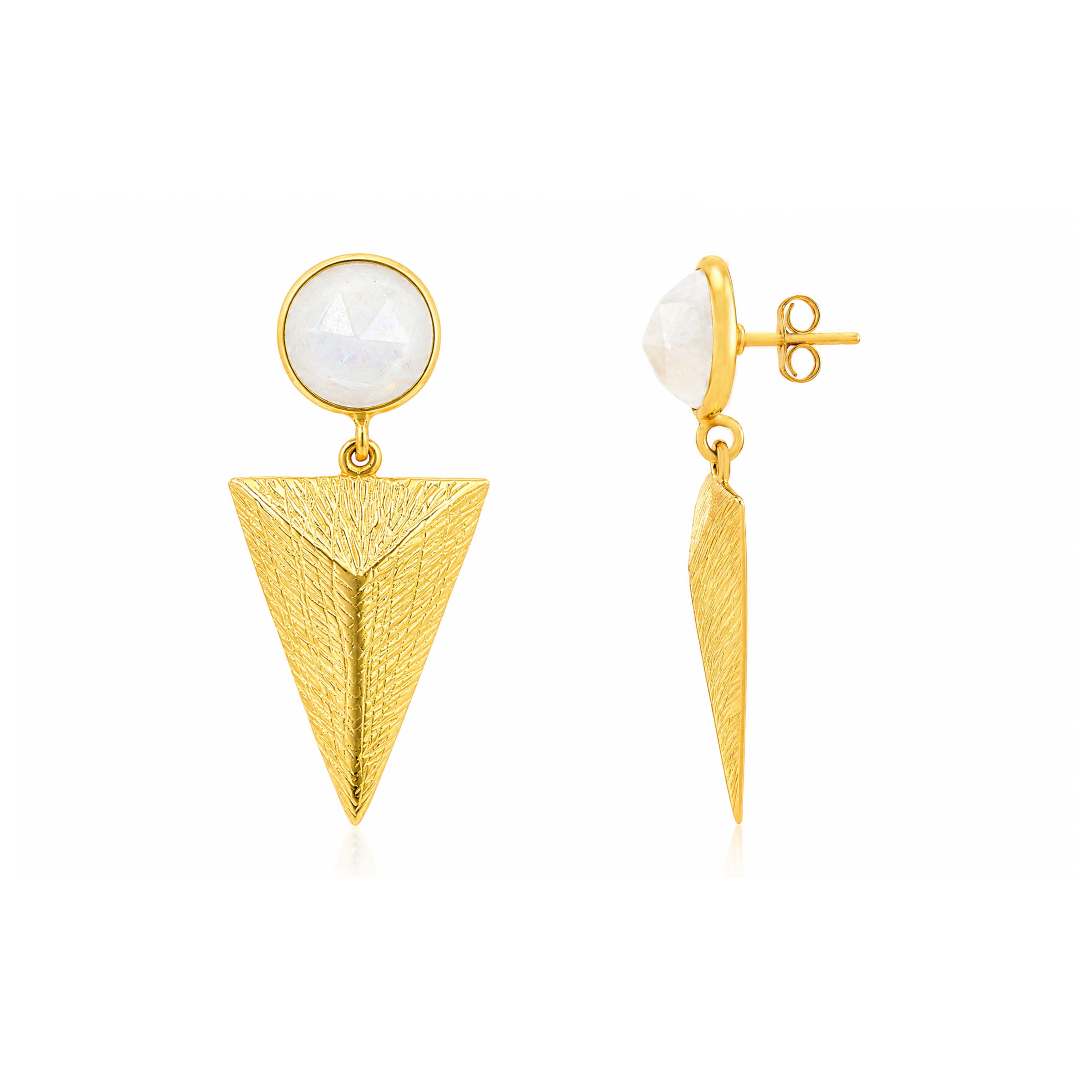 Textured Geometric Charm 925 Sterling Silver Earrings