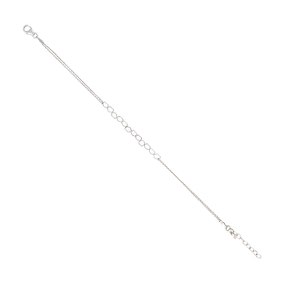 Textured Geometric Interlocking Silver Pentagon Bracelet