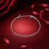 Textured Geometric Interlocking Silver Pentagon Bracelet