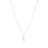 Textured Love Rhodium Plated Heart Detail Chain Pendants