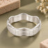 Textured Wave Sterling Silver Ring