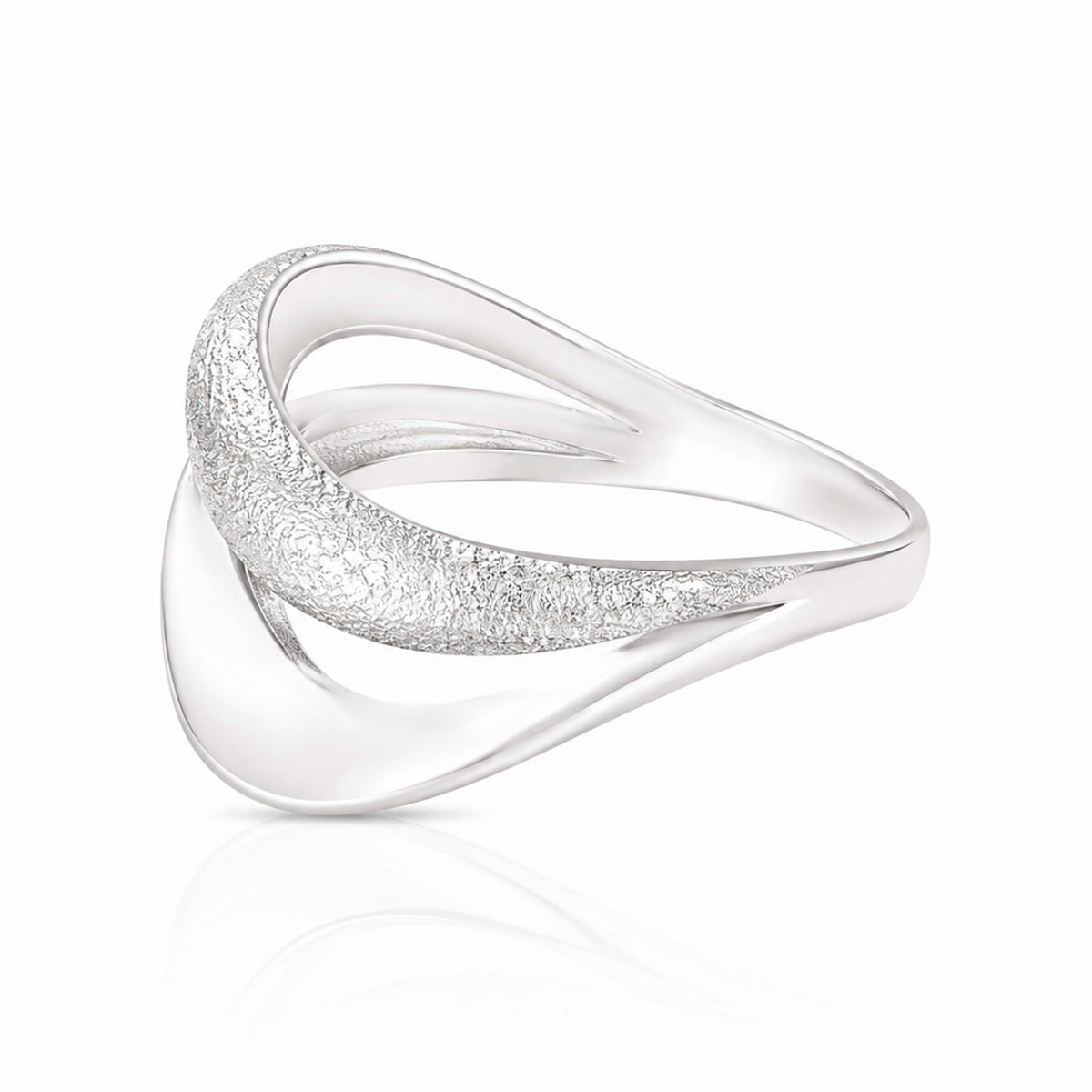 Textured Wavy Double Band Ring