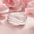 Textured Wavy Double Band Ring