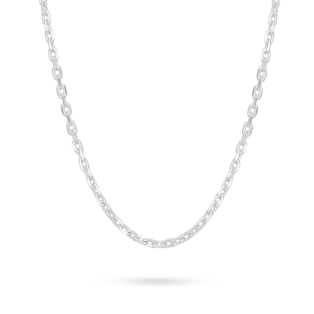 Timeless 925 Sterling Silver Solid Link Chain for Men