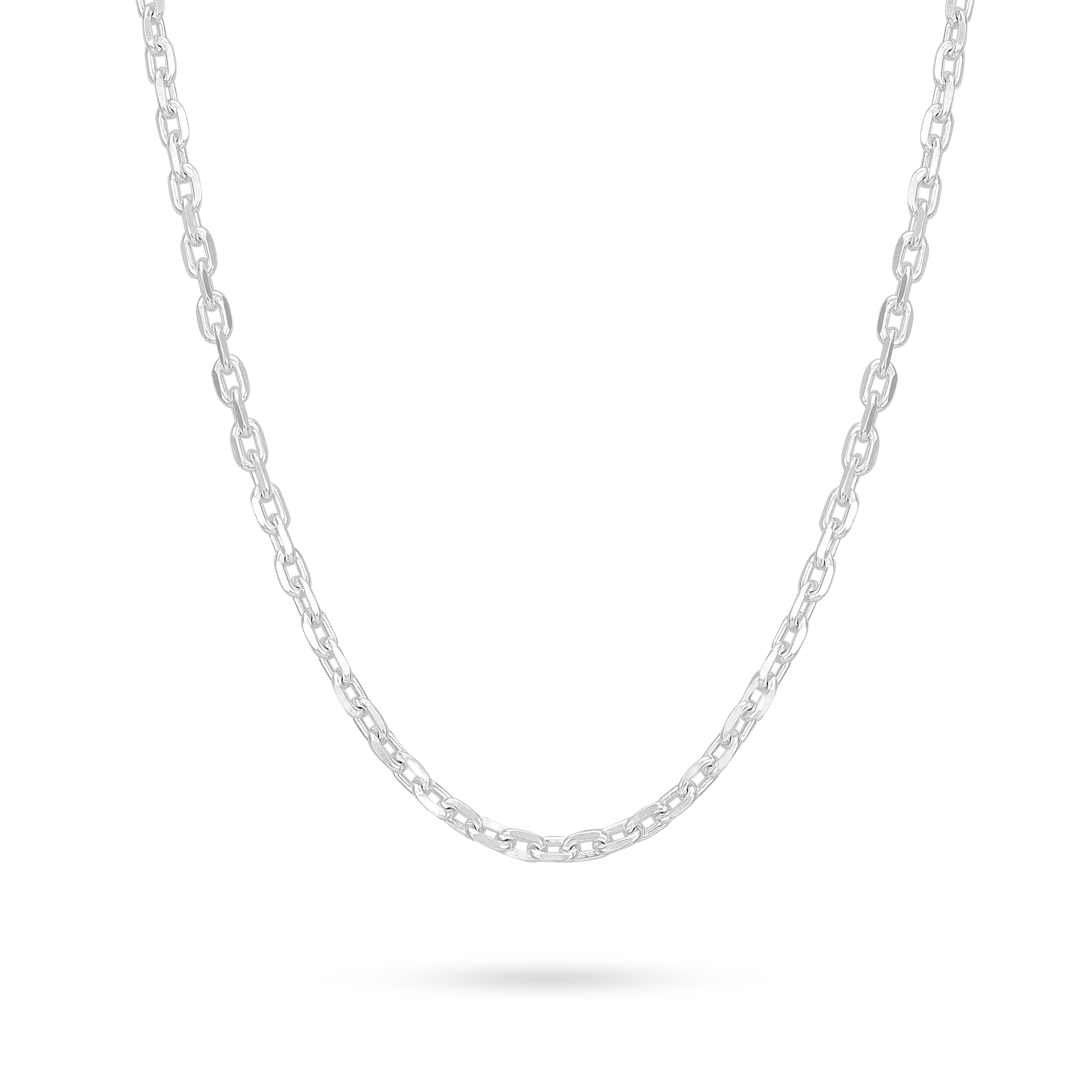 Timeless 925 Sterling Silver Solid Link Chain for Men