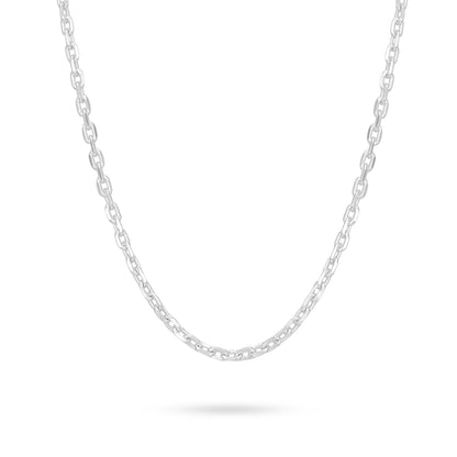Timeless 925 Sterling Silver Solid Link Chain for Men