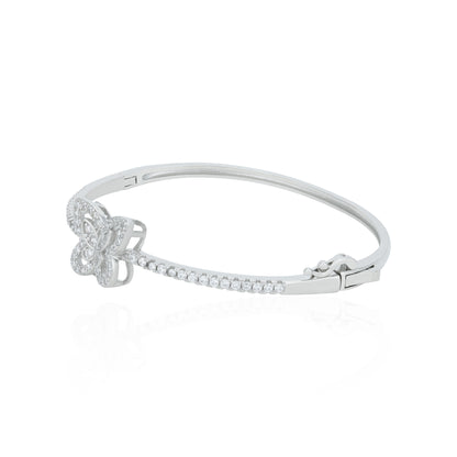 Timeless Butterfly Zircon Motif 925 Sterling Silver Kada for Women