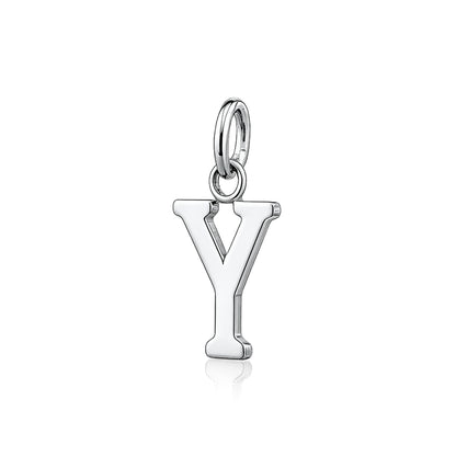 Timeless Initial Y 925 Sterling Silver Pendant for Women