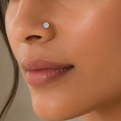 Timeless Moonstone Elegance 925 Sterling Silver Premium Nosepin
