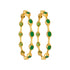Timeless 925 Gold Plated Green Stone Wrapped Simple Bangles