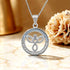 Timeless Angel Circle Accent 925 Sterling Silver Pendant for Women