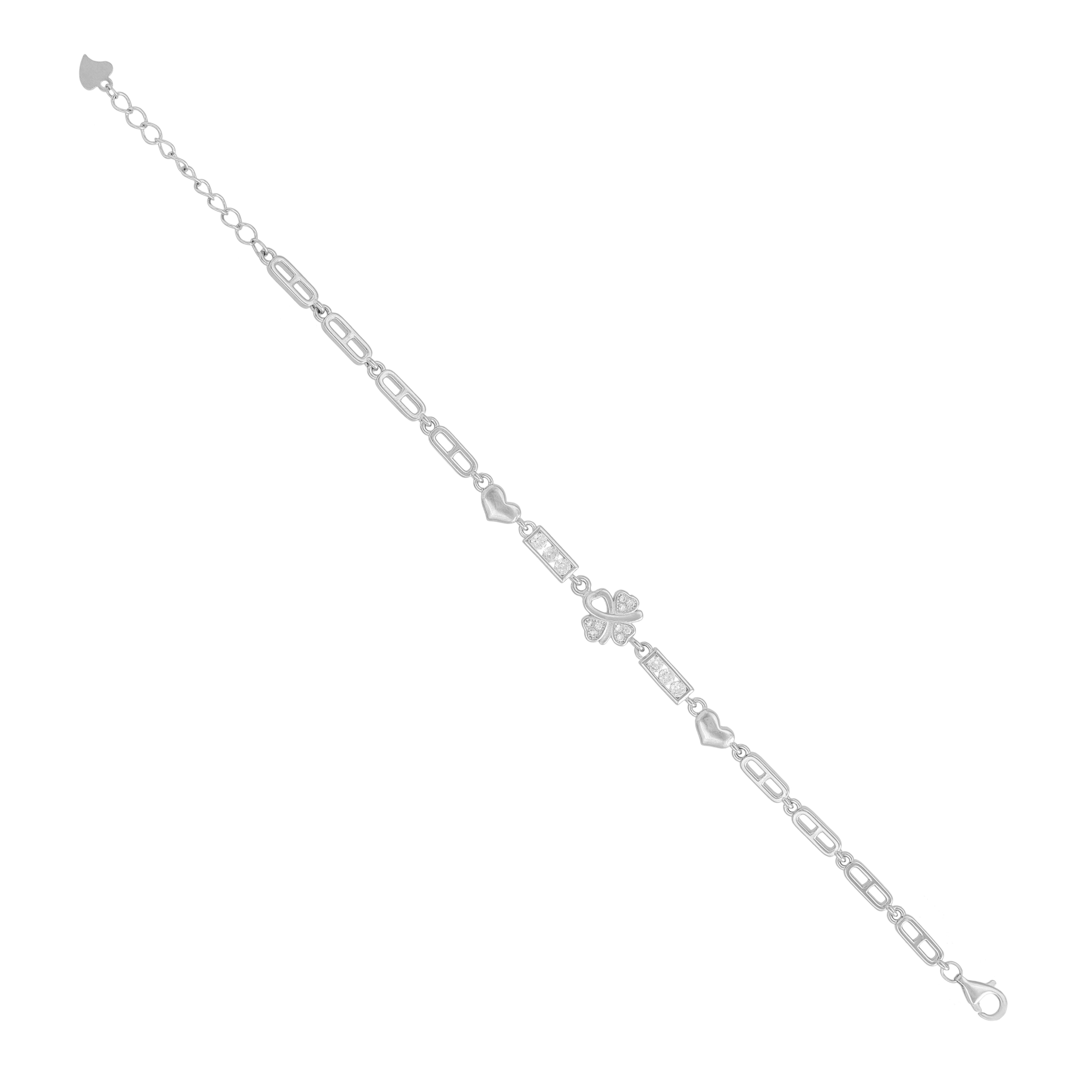 Timeless Love Rhodium Plated 925 Chic Bracelet