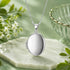 Timeless Minimal Oval Memory Locket 925 Sterling Silver Pendant for women