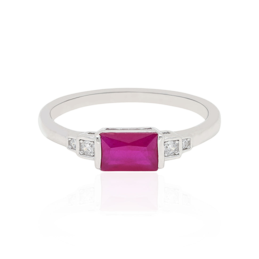 Timeless Pink Spark 925 Sterling Silver Ring for Women