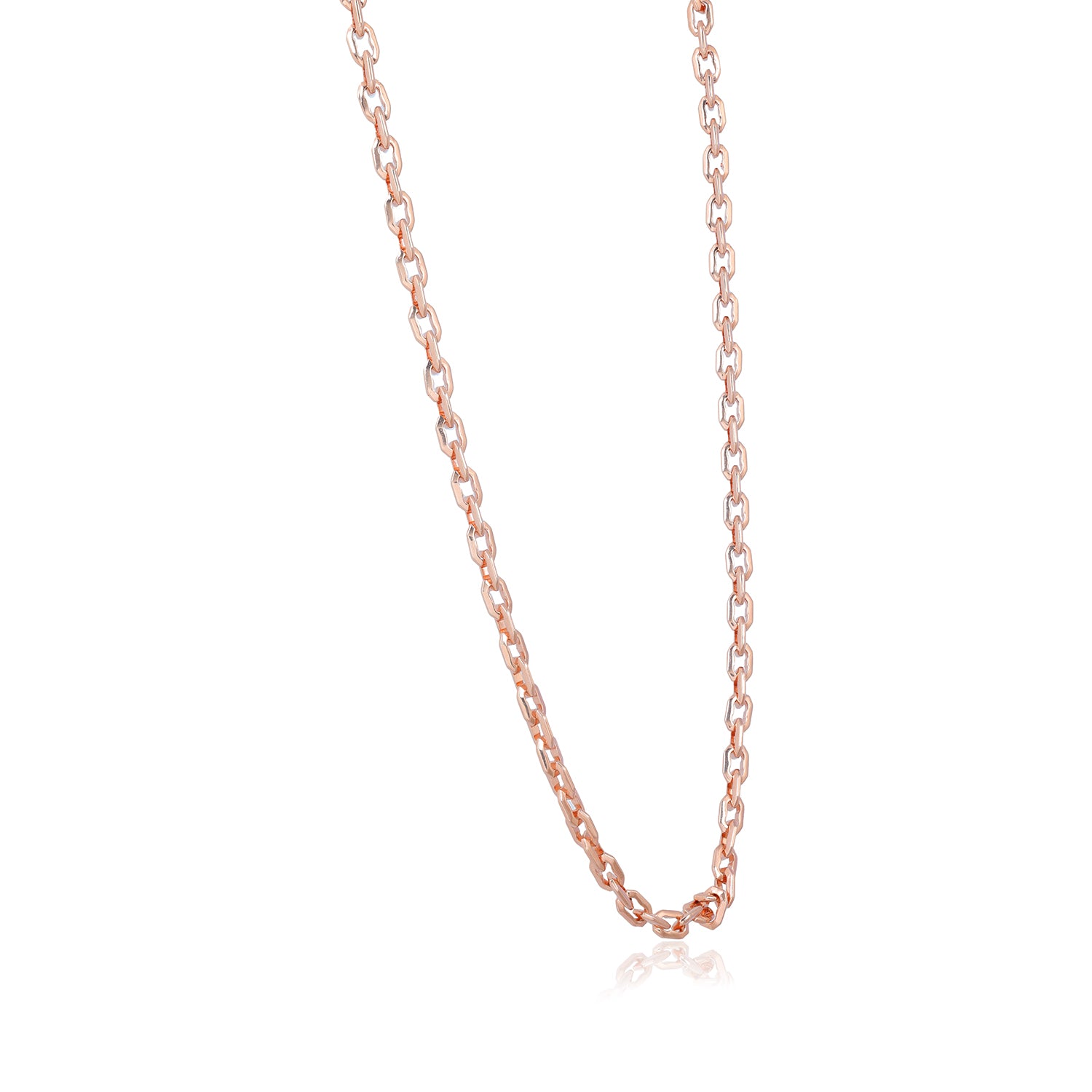 Timeless Rose Gold Sterling Silver Cable Chain
