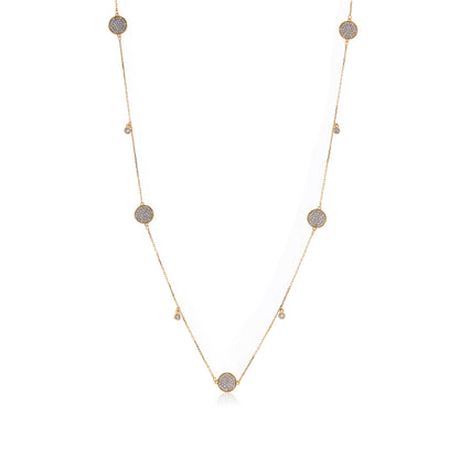 Timeless Yellow Gold Inspired Flower 925 Sterling Silver Chain for Women