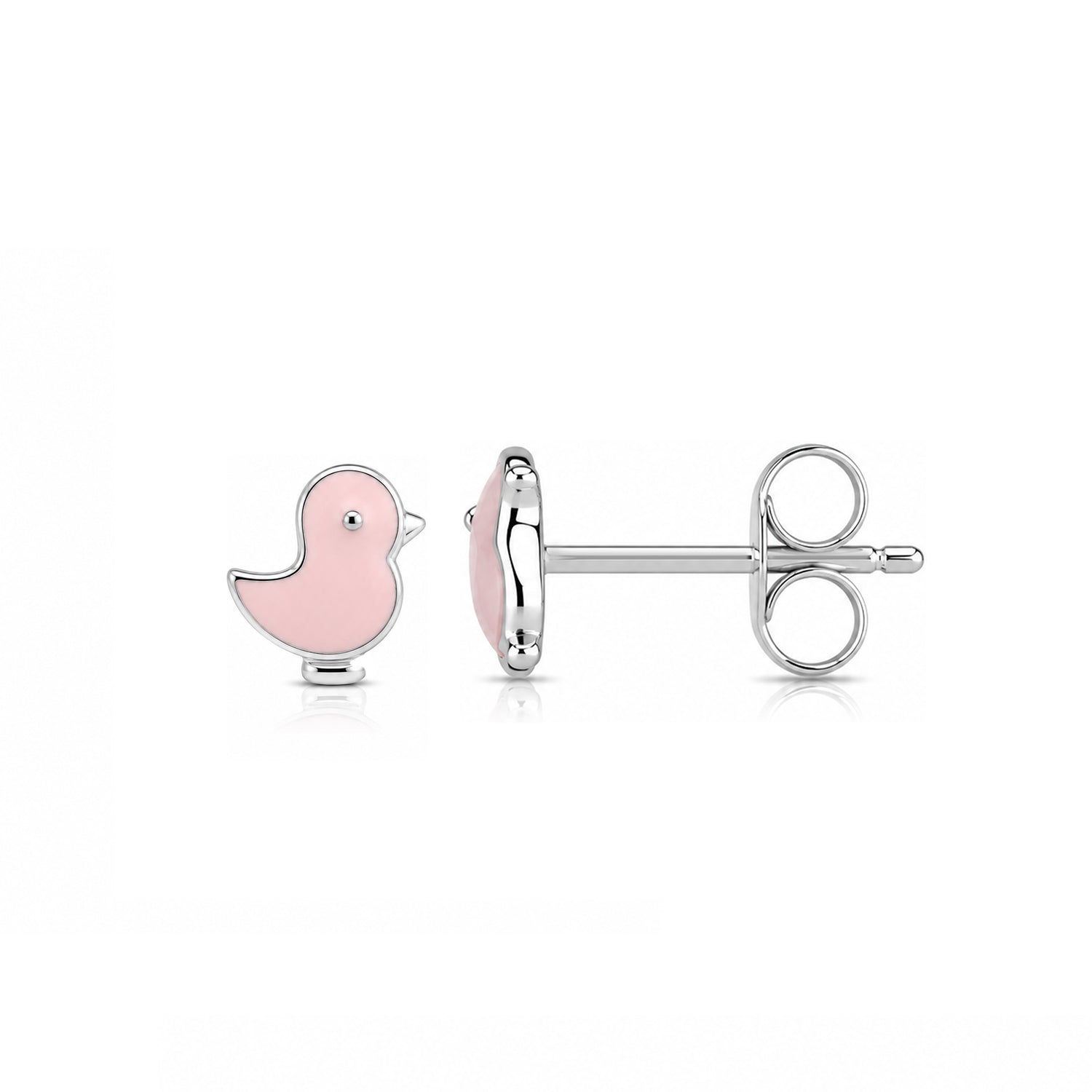 Tiny Duckling Shine 925 Sterling Silver Stud for Kids
