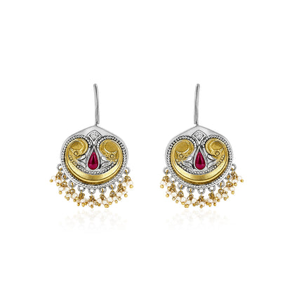Traditional Pearl 925 Sterling Silver Hanging Earrings