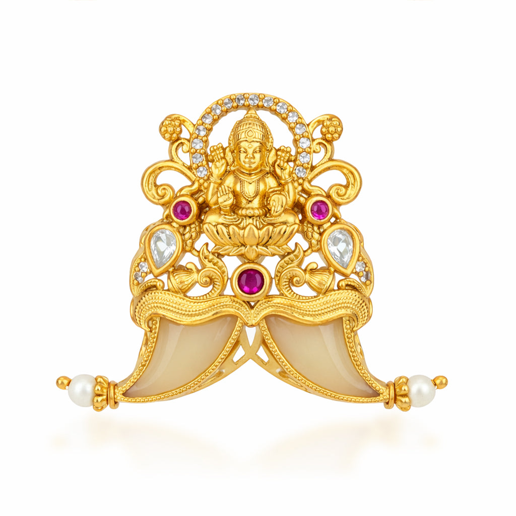 Traditional South Indian Goddess Lakshmi 925 Sterling Silver Pendant