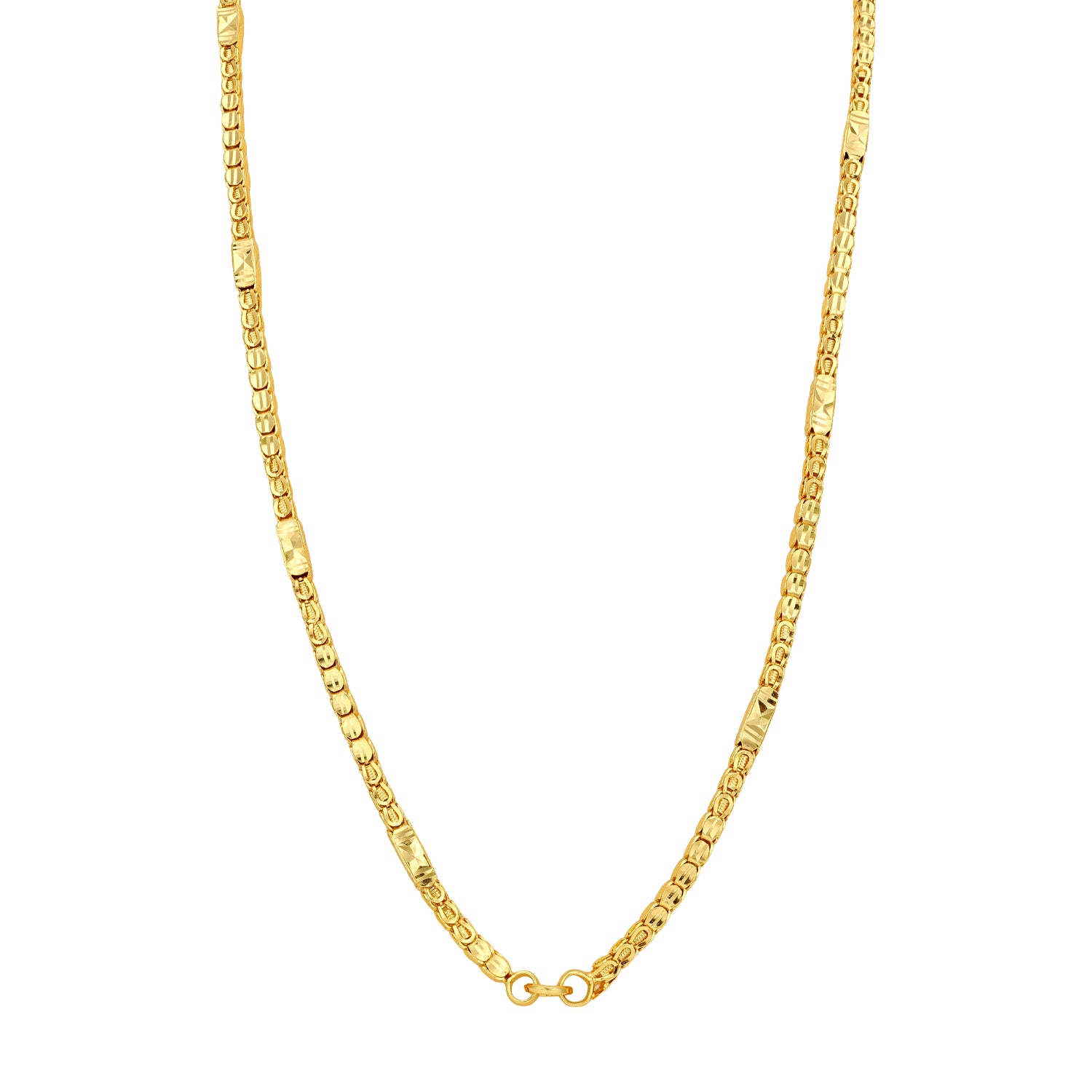 Traditional Decorative Box Link Pattern 925 Sterling Silver Chain for Women