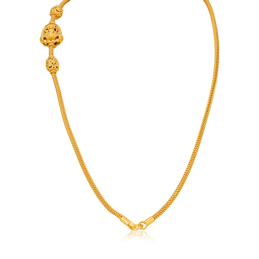 Traditional Deity Lakshmi Mugappu 925 Sterling Silver Thali Chain for Women