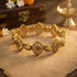 Traditional Goddess Lakshmi Paisley Alternative Pattern 925 Sterling Silver Bangle for Women