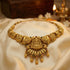 Traditional Goddess Lakshmi Peacock Motif 925 Sterling Silver Gold Drop Necklace for Women
