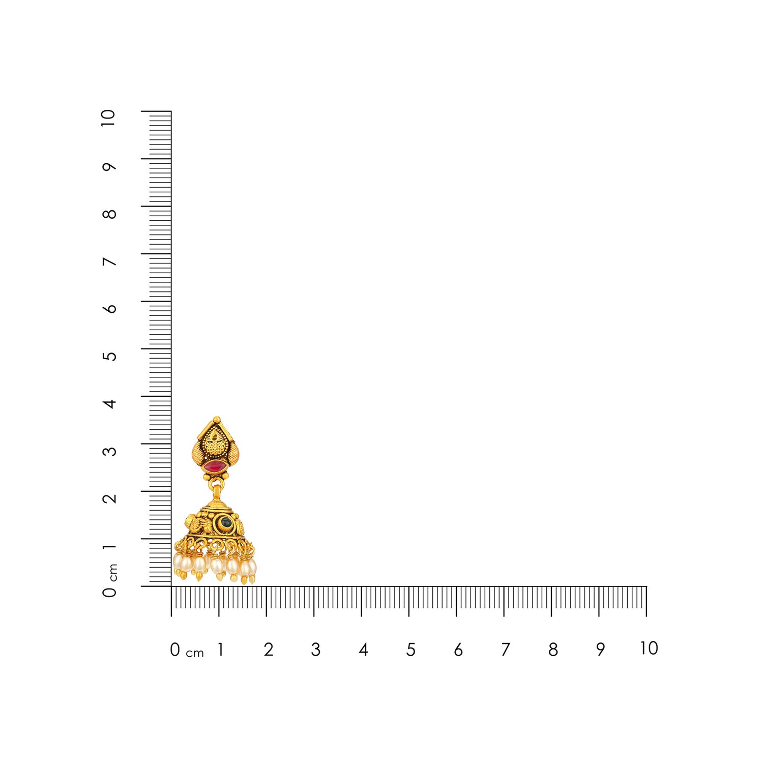Traditional Gold Plated Paisley 925 Sterling Silver Pearl Drop Jhumka for Women