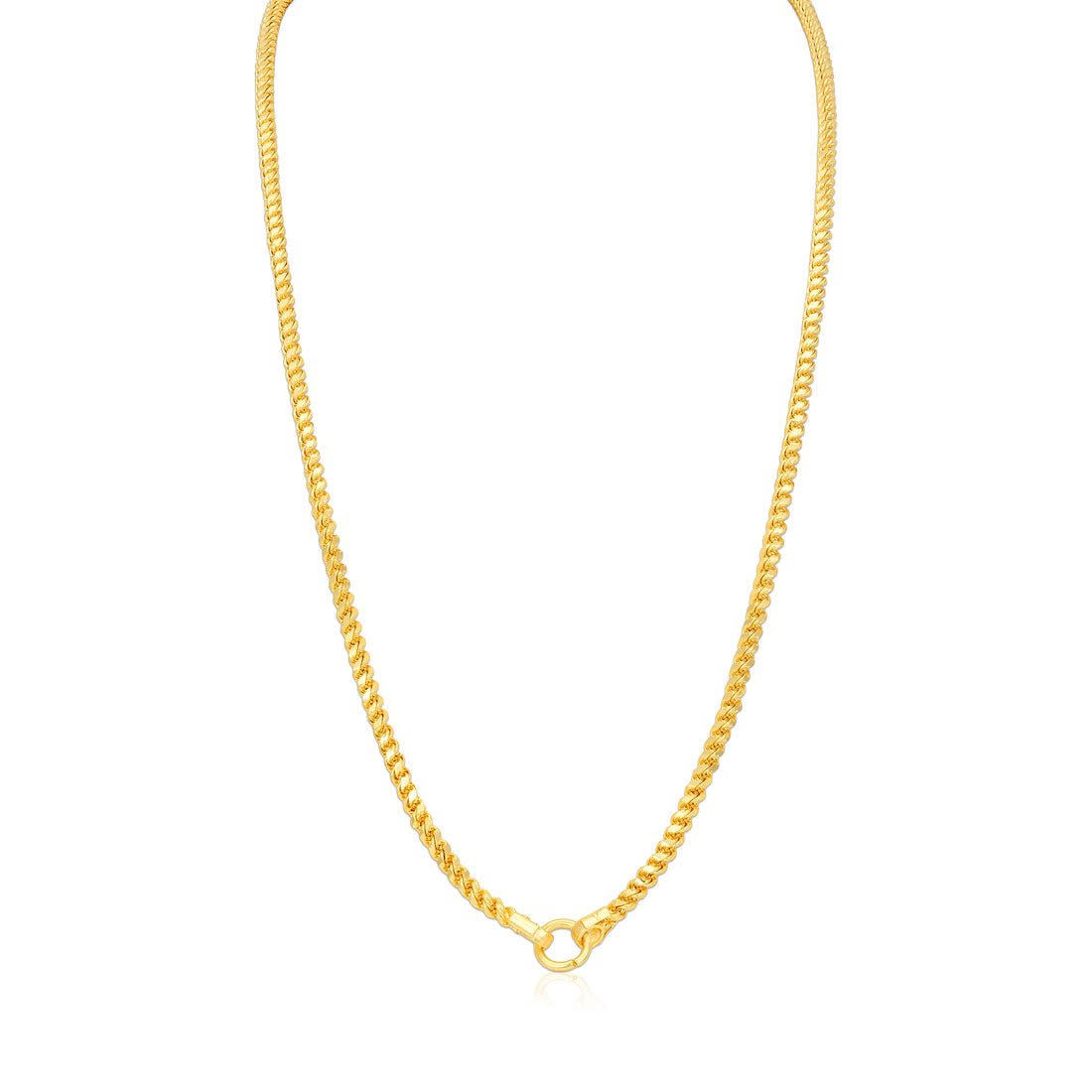 Traditional Gold Plated Rope Pattern 925 Sterling Silver Thali Chain for Women