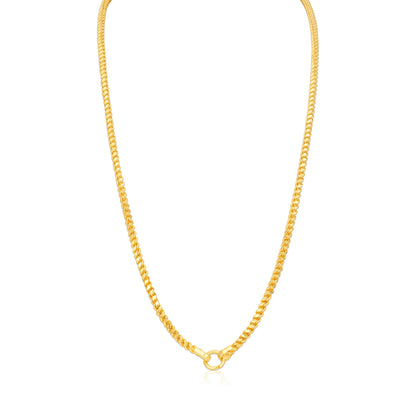 Traditional Gold Plated Rope Pattern 925 Sterling Silver Thali Chain for Women