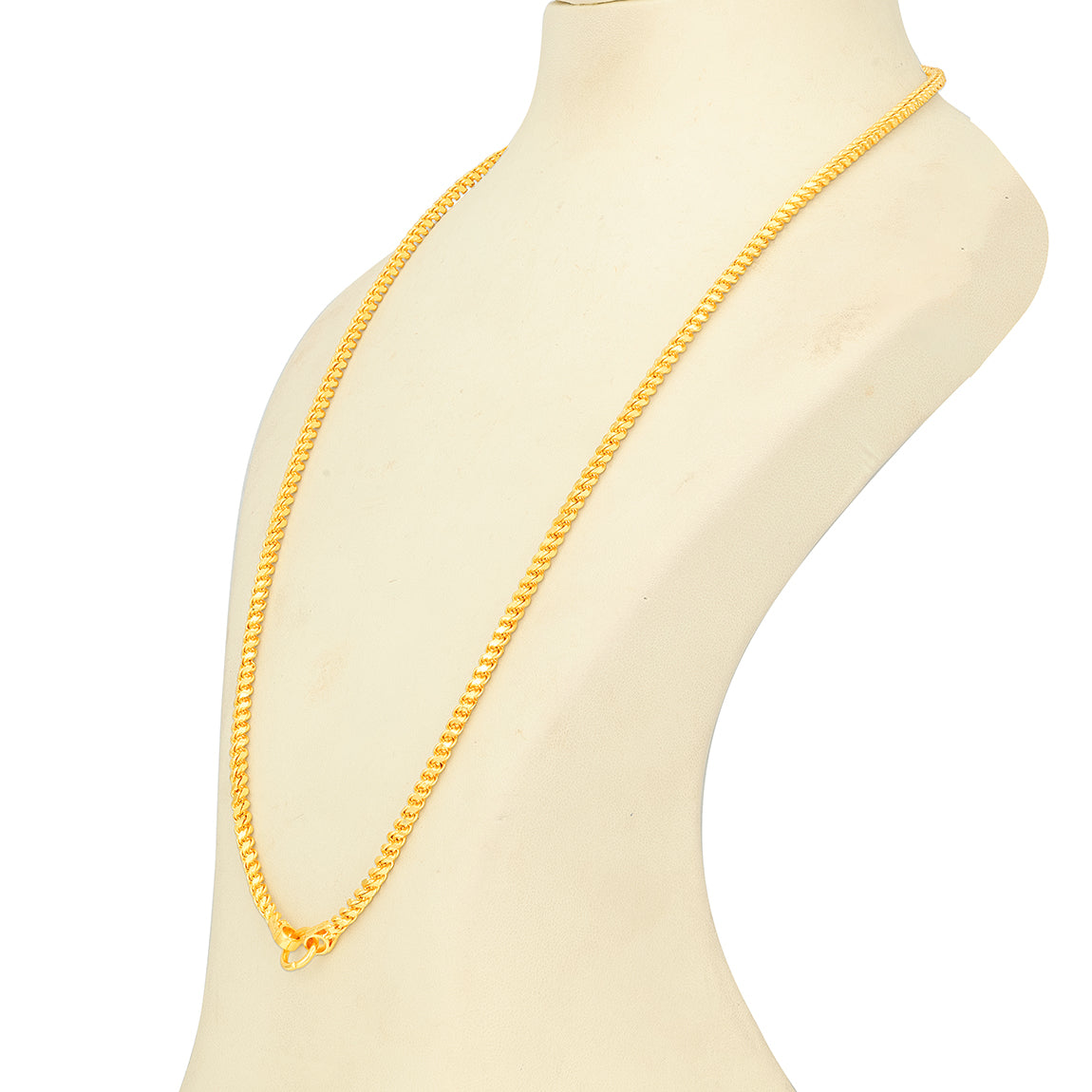 Traditional Gold Plated Rope Pattern 925 Sterling Silver Thali Chain for Women