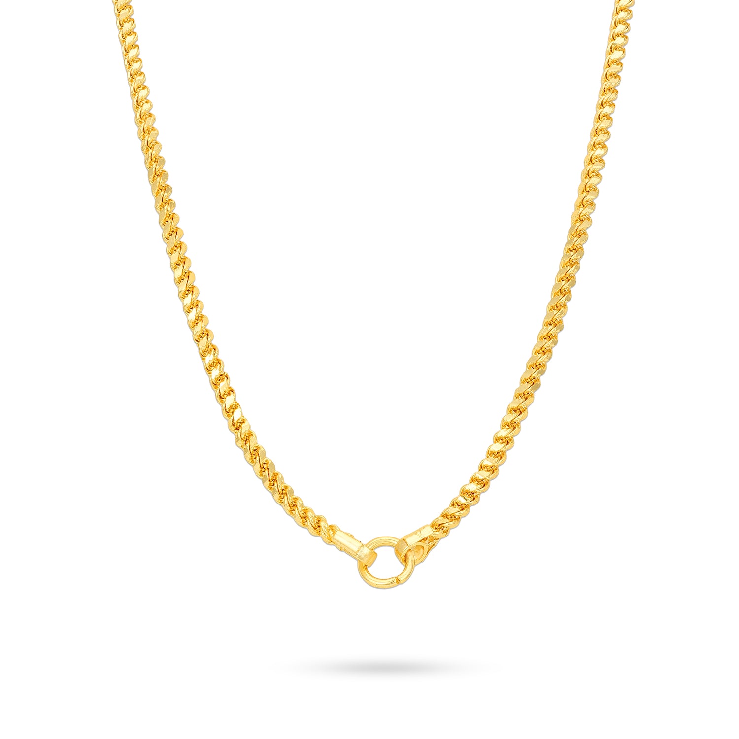 Traditional Gold Plated Rope Pattern 925 Sterling Silver Thali Chain for Women