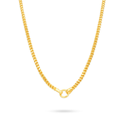 Traditional Gold Plated Rope Pattern 925 Sterling Silver Thali Chain for Women