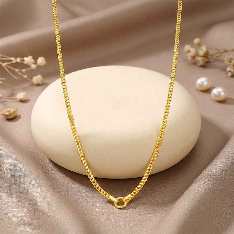 Traditional Gold Plated Rope Pattern 925 Sterling Silver Thali Chain for Women