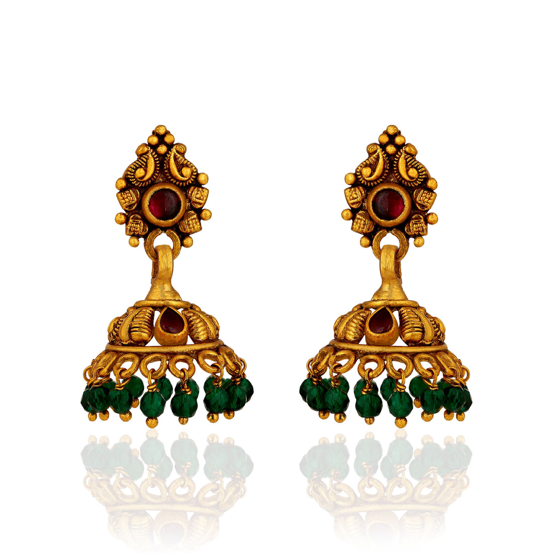 Traditional Paisley 925 Sterling Silver Jhumka for Women