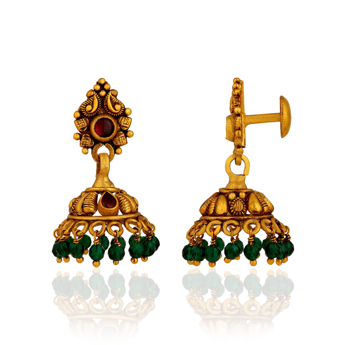 Traditional Paisley 925 Sterling Silver Jhumka for Women