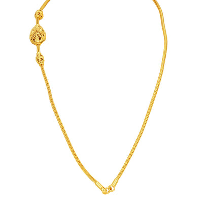 Traditional Peacock Floral Mugappu 925 Sterling Silver Thali Chain for Women