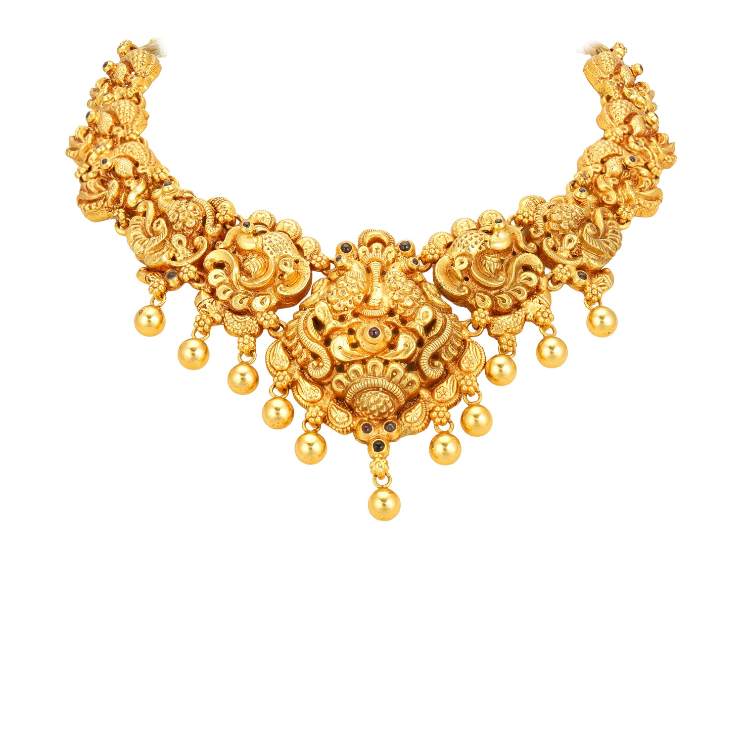 Traditional Peacock Motif Accent 925 Sterling Silver Gold Drop Necklace for Women