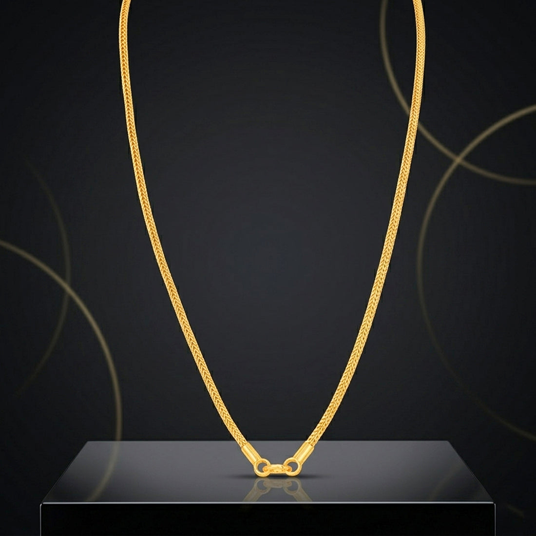 Traditional Smooth Snake 925 Sterling Silver Gold Plated Thali Chain for Women