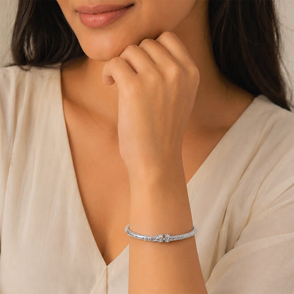 Trending Intricate Motif Cuff Sterling Silver Kada