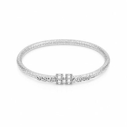 Trending Intricate Motif Cuff Sterling Silver Kada