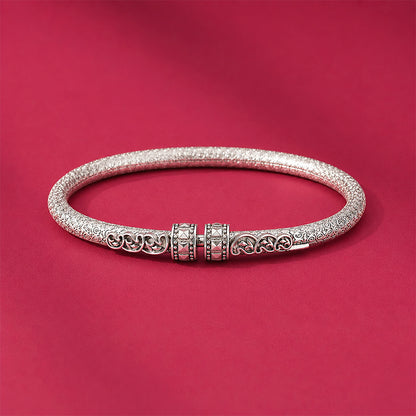 Trending Intricate Motif Cuff Sterling Silver Kada