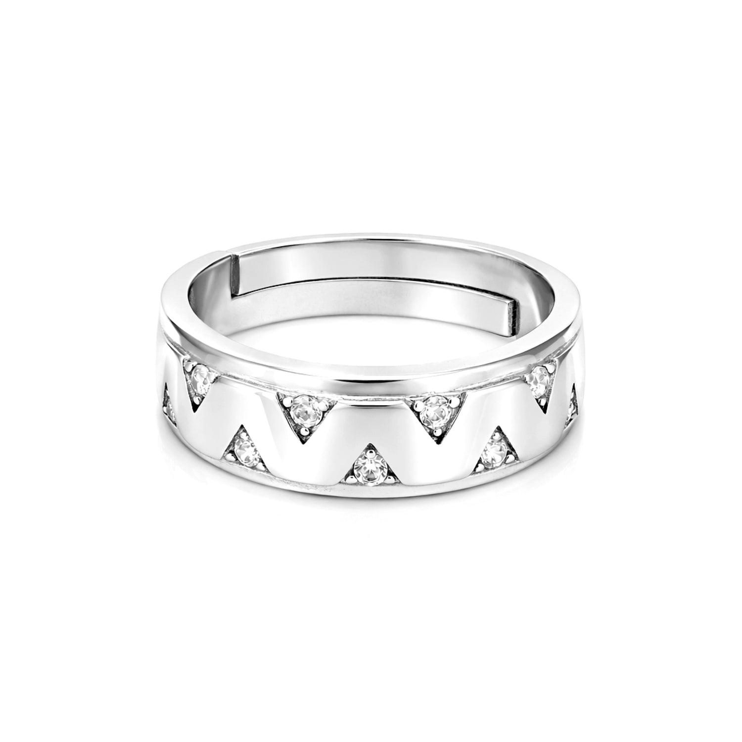 TriSpark 925 Silver Band Ring